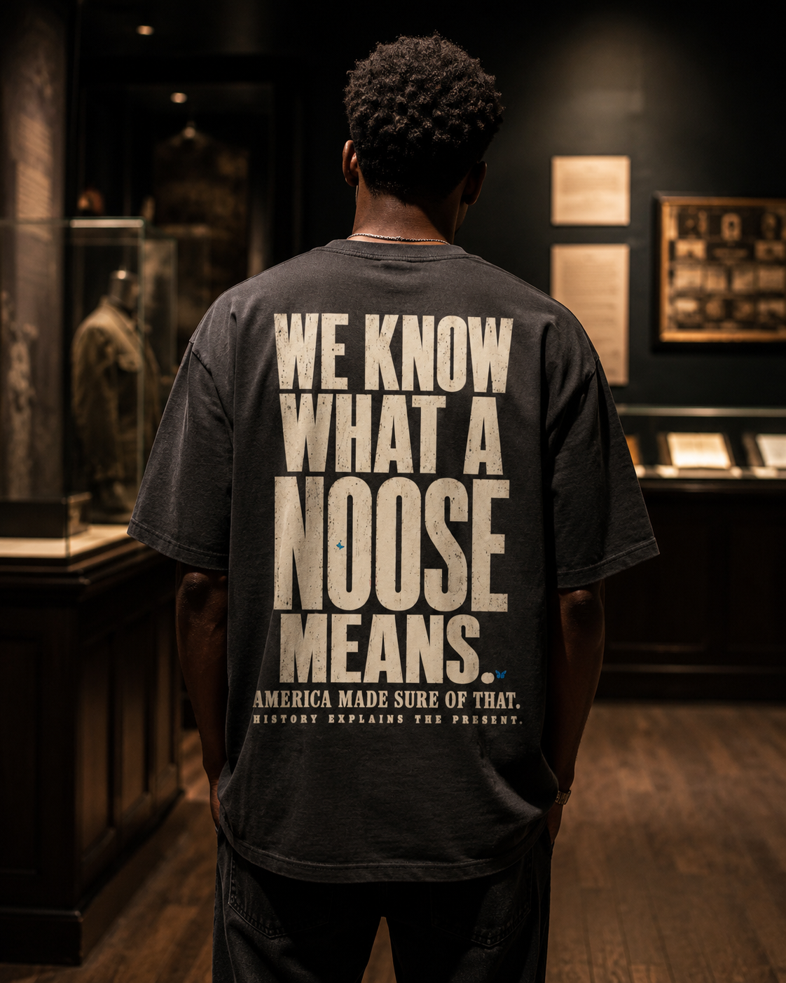 We Know What a Noose Means. | History + Memory Oversized Washed Black PODpartner