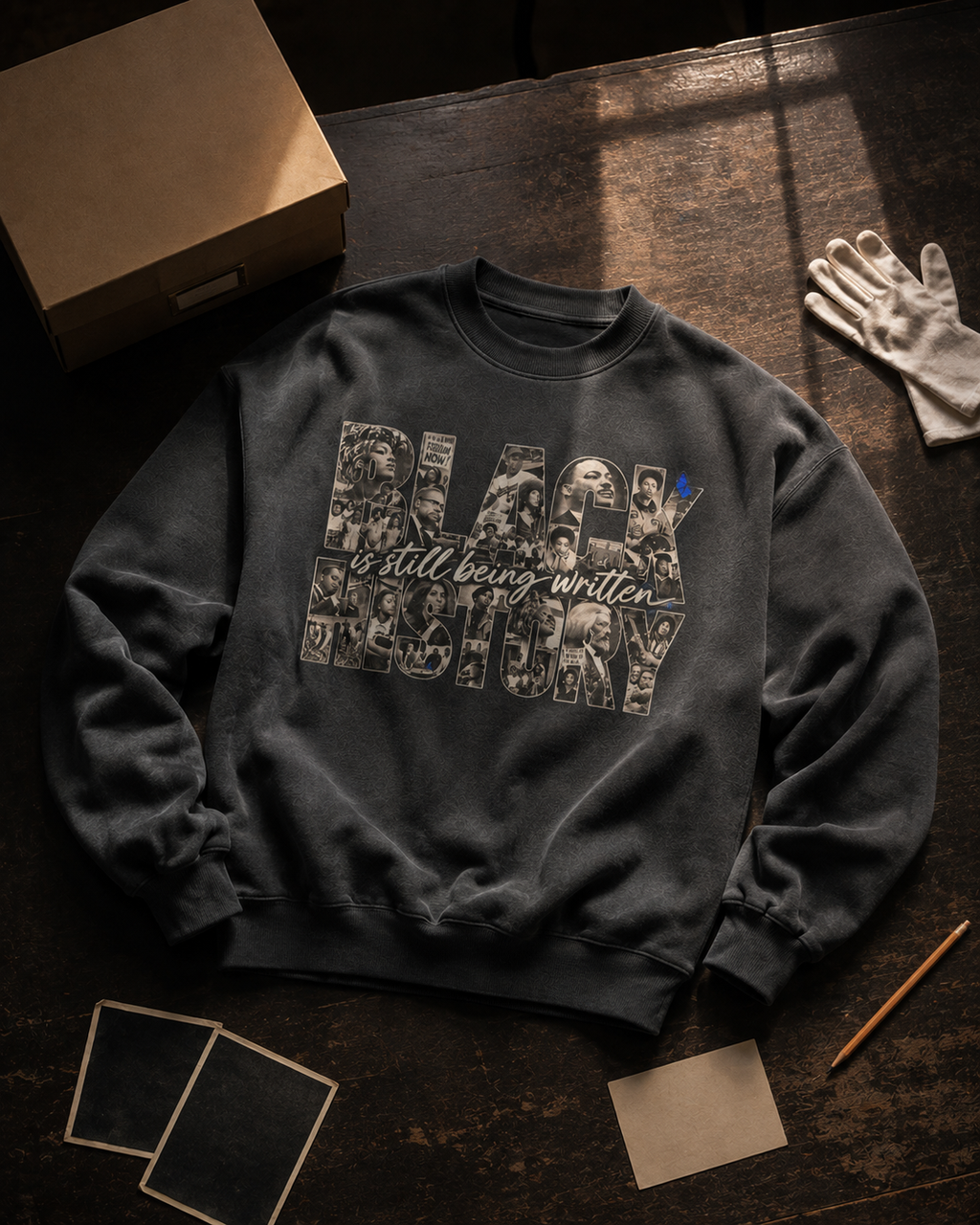 Black History Is Still Being Written — Oversized Archival Crewneck S PODpartner