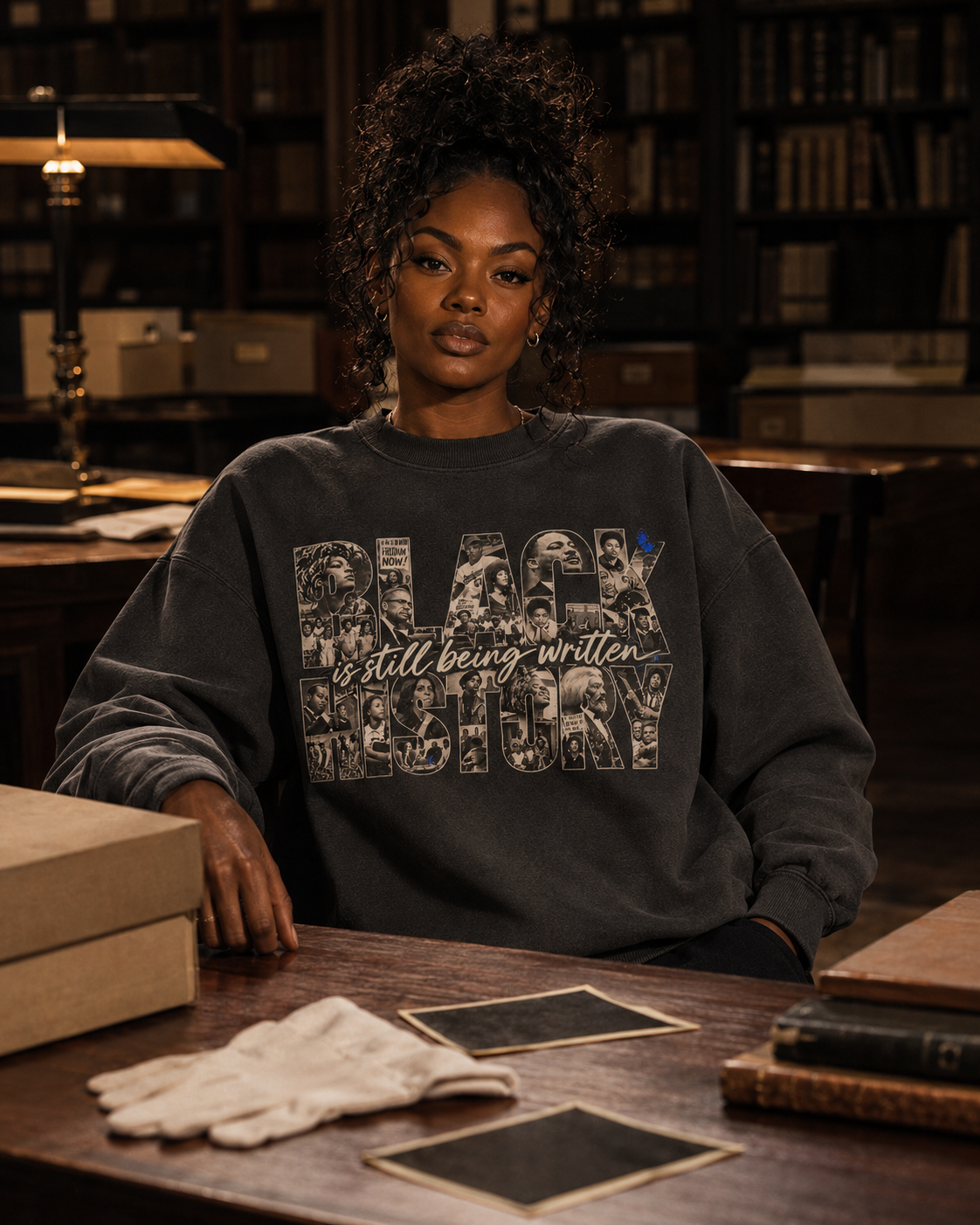 Black History Is Still Being Written — Oversized Archival Crewneck S PODpartner