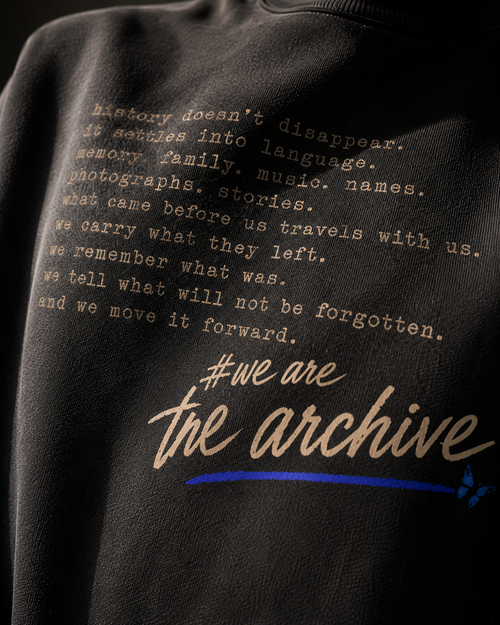 # We Are the Archive Crewneck — Black History Oversized Sweatshirt PODpartner