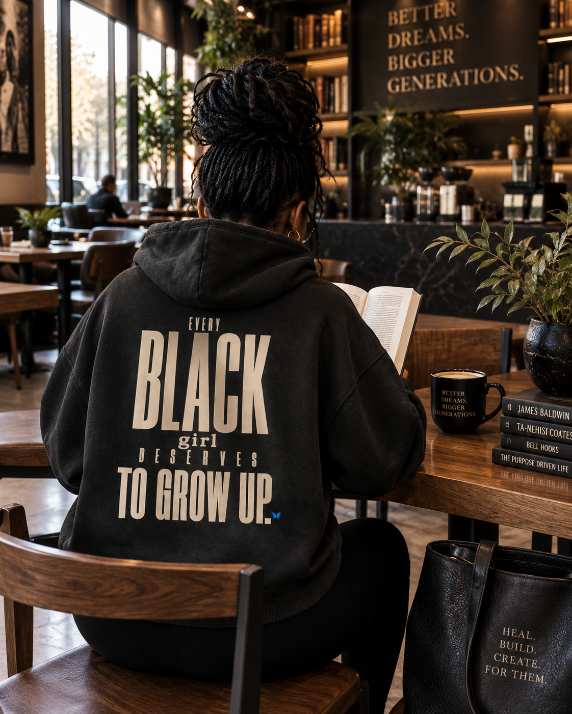Every Black Girl Deserves to Grow Up Premium Oversized Hoodie PODpartner