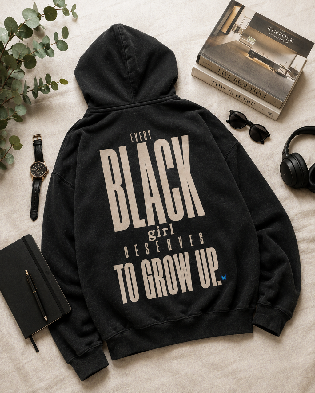 Every Black Girl Deserves to Grow Up Premium Oversized Hoodie PODpartner