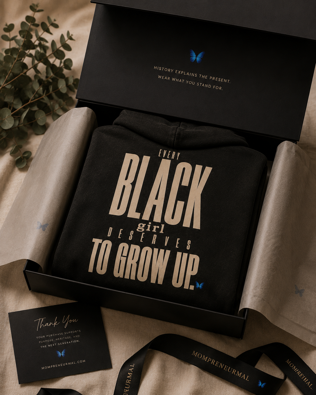 Every Black Girl Deserves to Grow Up Premium Oversized Hoodie PODpartner
