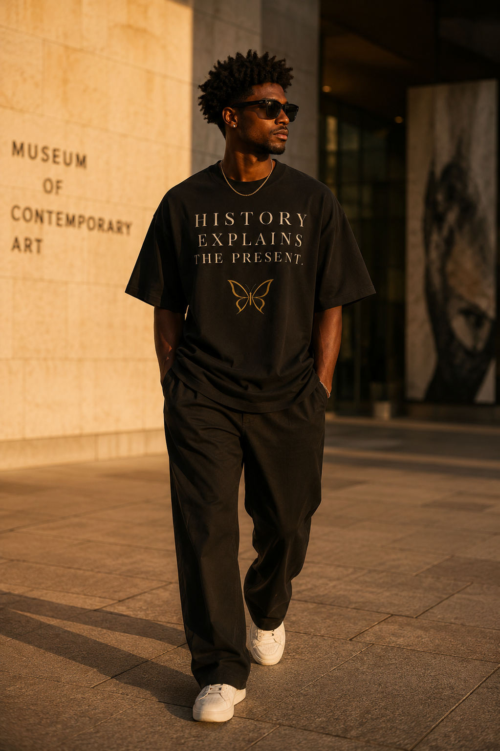 History Explains the Present™ Premium Heavyweight Oversized T-Shirt