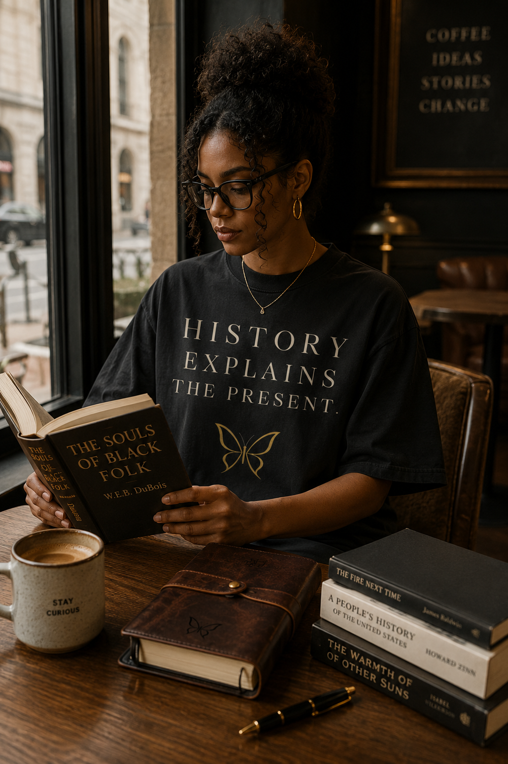 History Explains the Present™ Premium Heavyweight Oversized T-Shirt