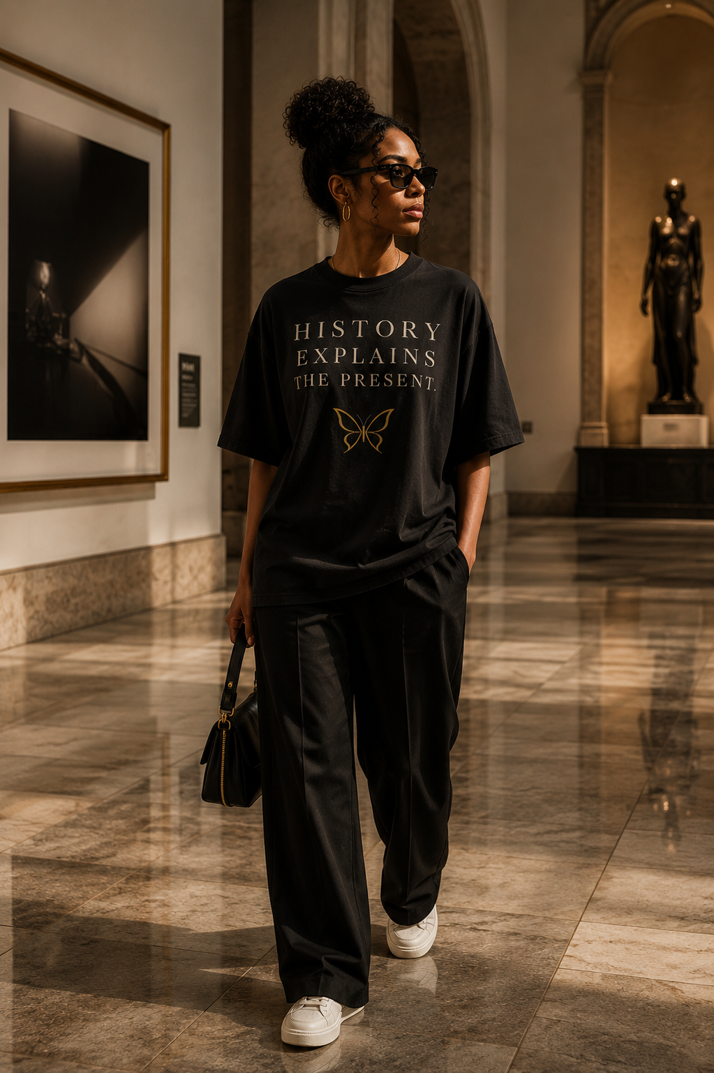 History Explains the Present™ Premium Heavyweight Oversized T-Shirt