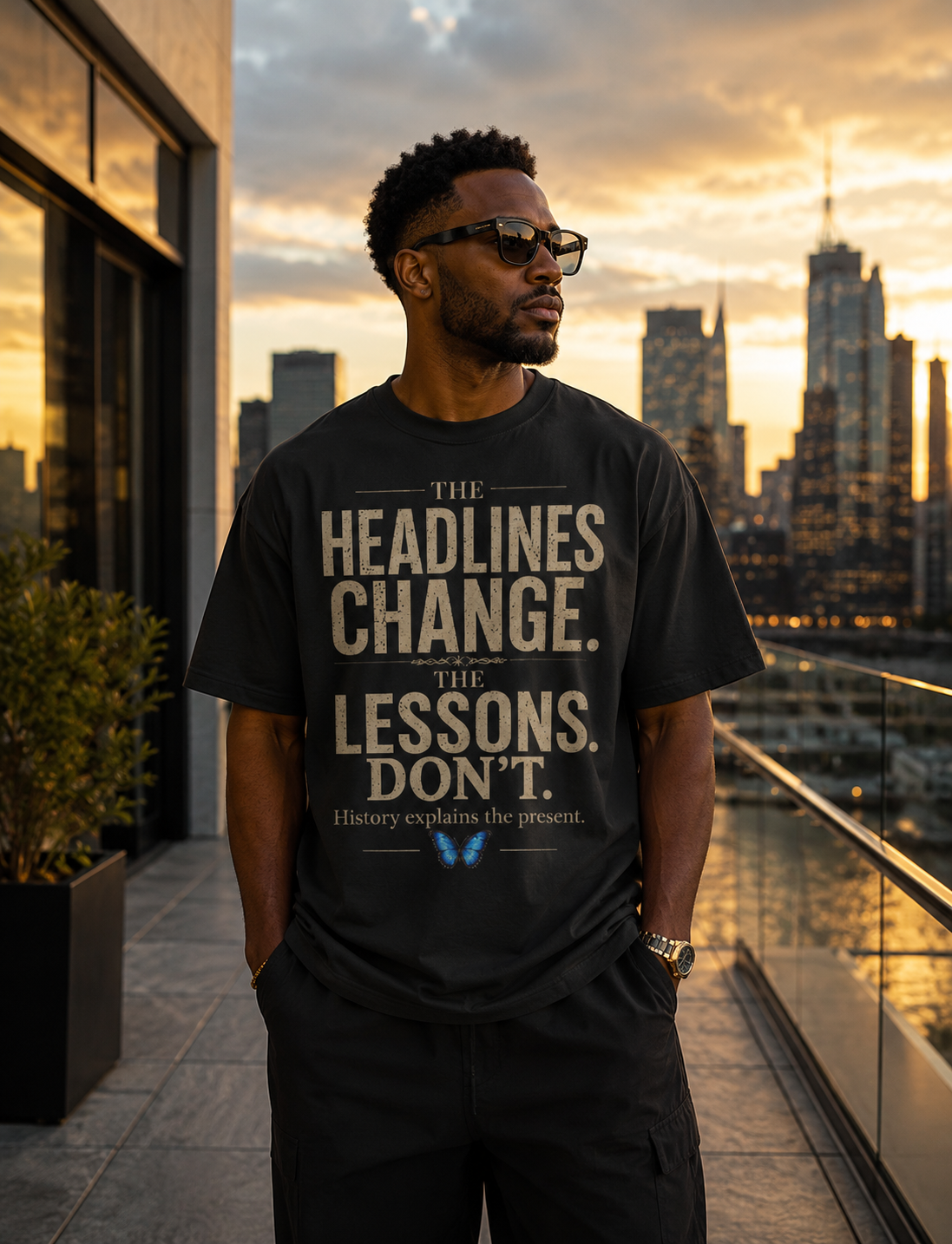 The Headlines Change The Lessons Don't | Premium History Graphic Tee