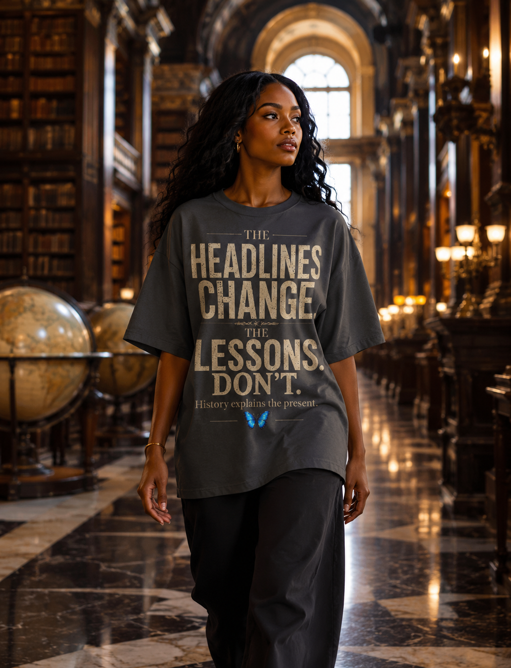 The Headlines Change The Lessons Don't | Premium History Graphic Tee