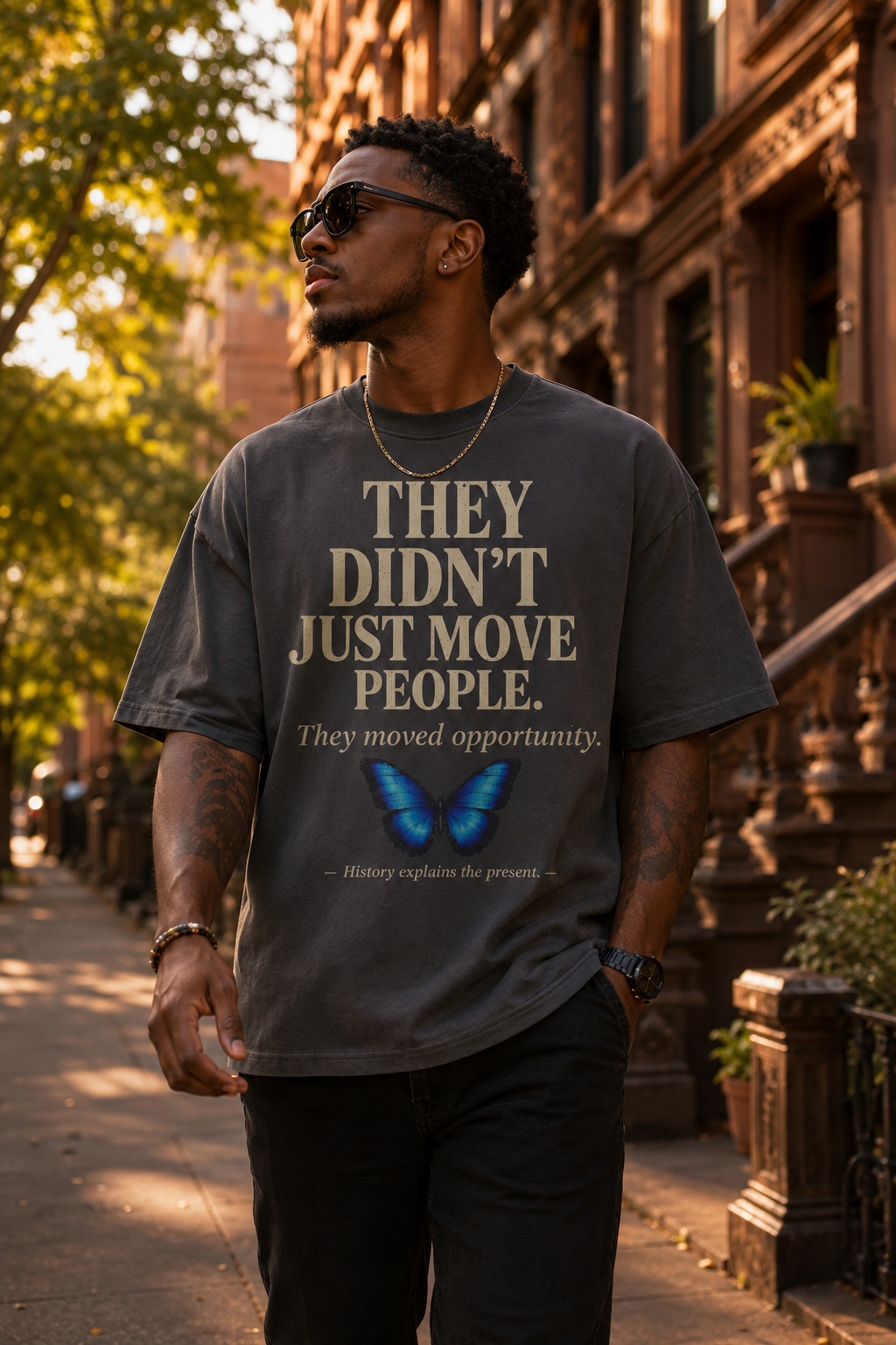 Urban Renewal Explained | “Negro Removal” History Graphic T-Shirt | History Explains the Present | Premium Oversized Heavyweight Tee