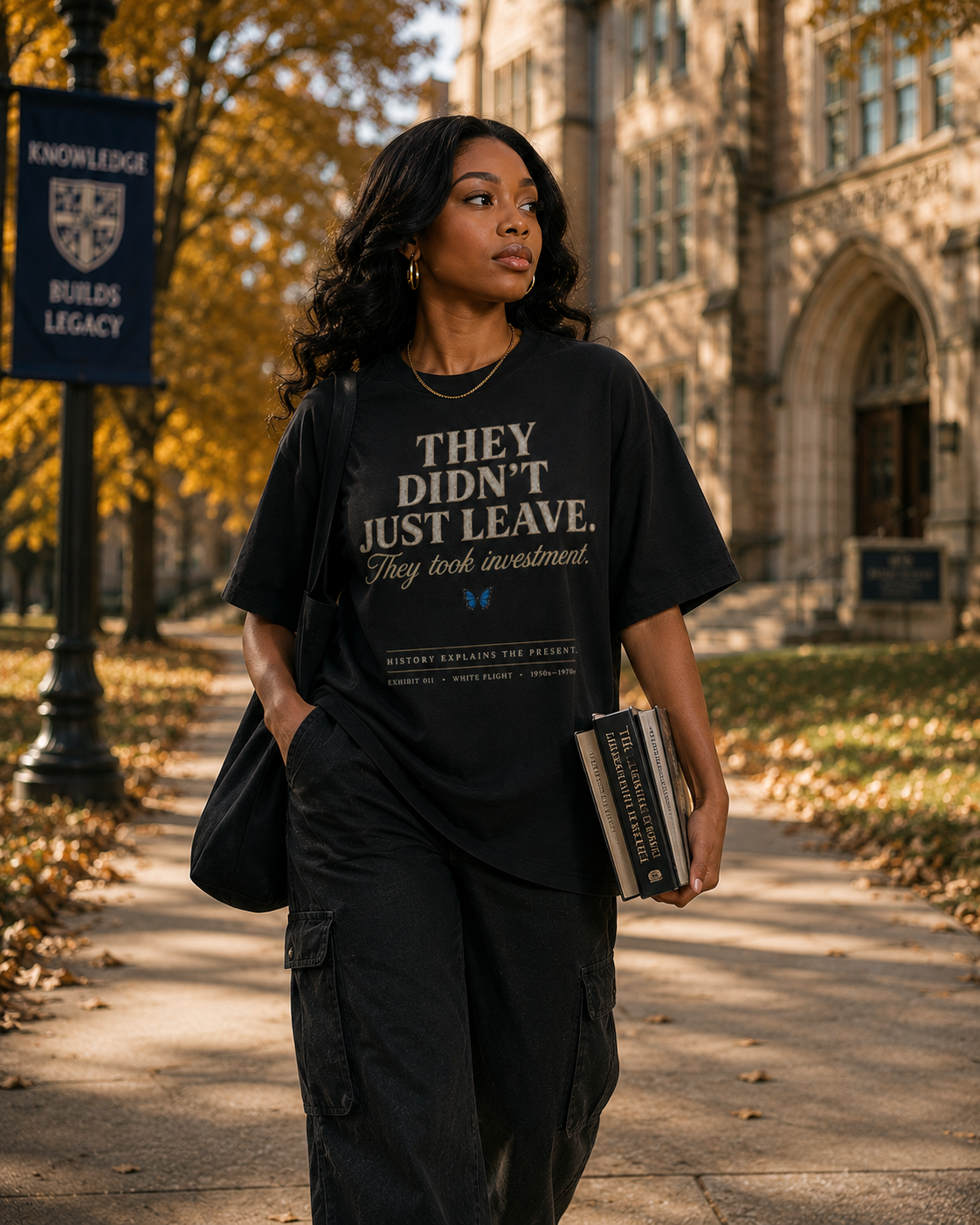 They Didn't Just Leave Shirt | White Flight History T-Shirt | Black History Museum Graphic Tee | History Explains the Present™ | Premium Educational Streetwear