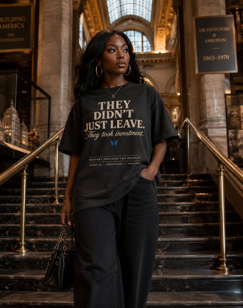 They Didn't Just Leave Shirt | White Flight History T-Shirt | Black History Museum Graphic Tee | History Explains the Present™ | Premium Educational Streetwear