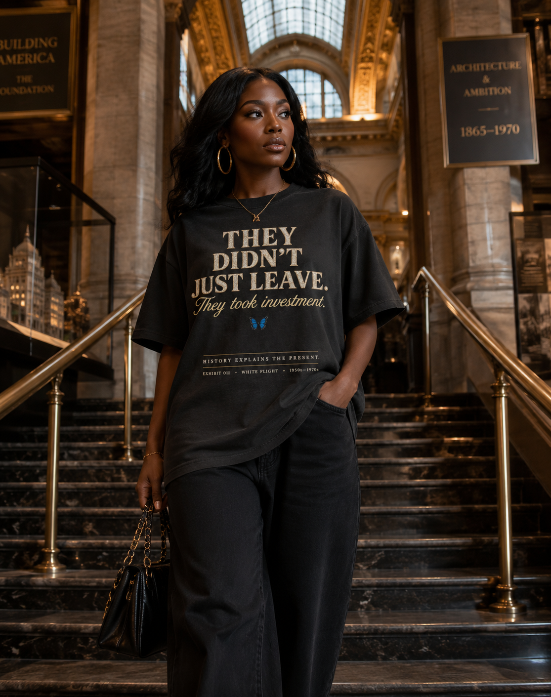 They Didn't Just Leave Shirt | White Flight History T-Shirt | Black History Museum Graphic Tee | History Explains the Present™ | Premium Educational Streetwear