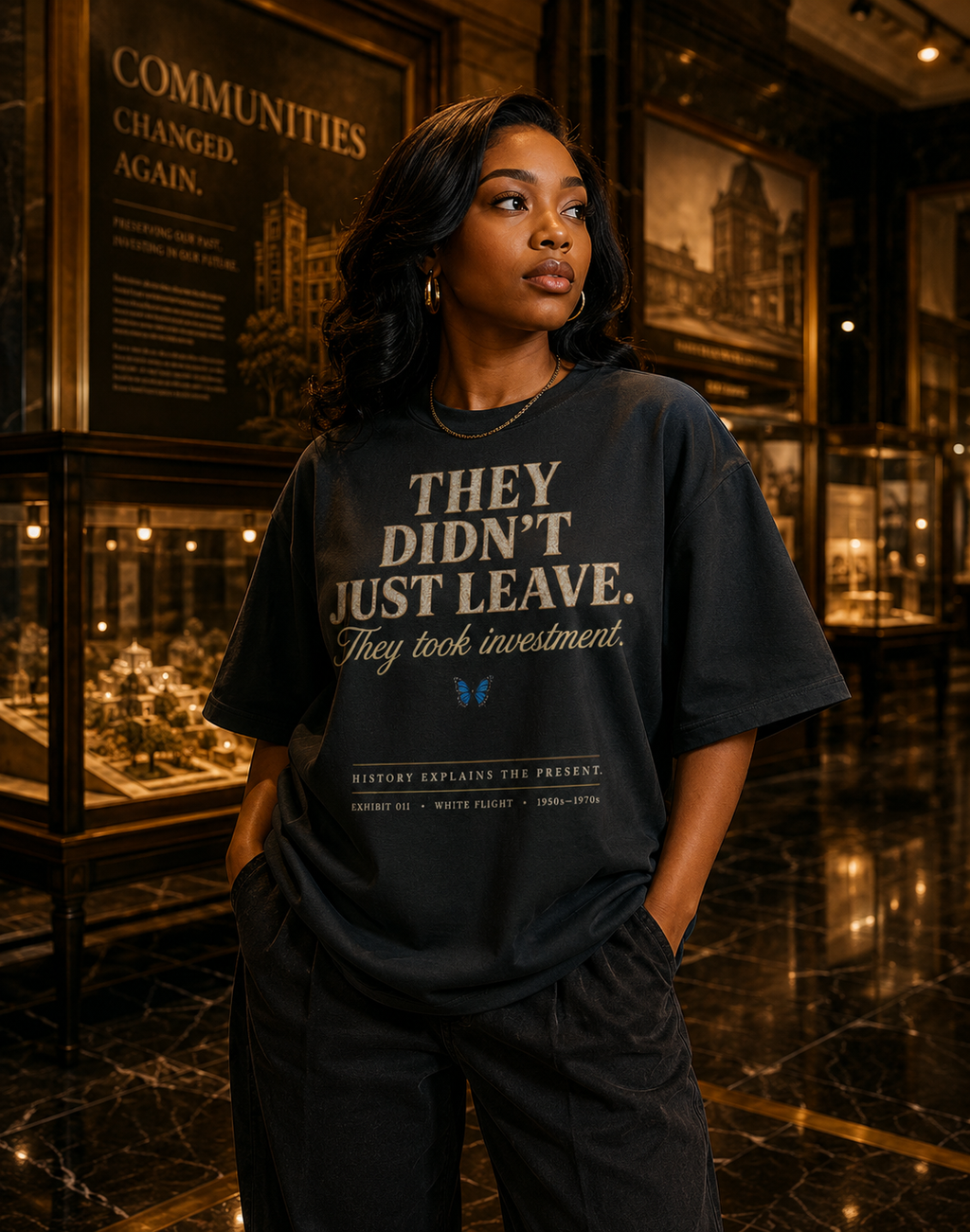 They Didn't Just Leave Shirt | White Flight History T-Shirt | Black History Museum Graphic Tee | History Explains the Present™ | Premium Educational Streetwear