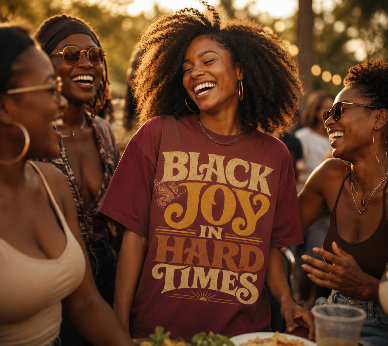 Black Joy In Hard Times Shirt | Vintage Black Empowerment Graphic Tee