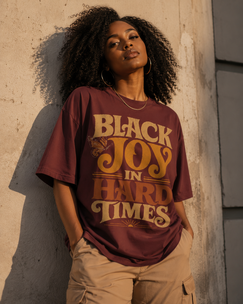 Black Joy In Hard Times Shirt | Vintage Black Empowerment Graphic Tee