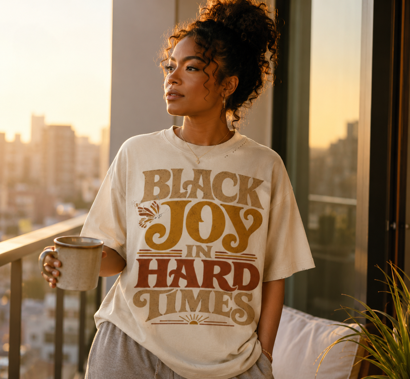 Black Joy In Hard Times Shirt | Vintage Black Empowerment Graphic Tee