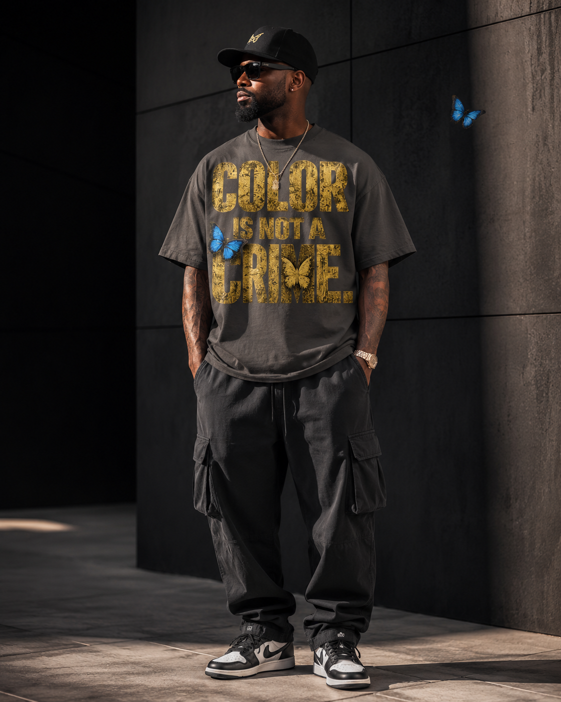 Color Is Not a Crime. | Premium Oversized Graphic T-Shirt |