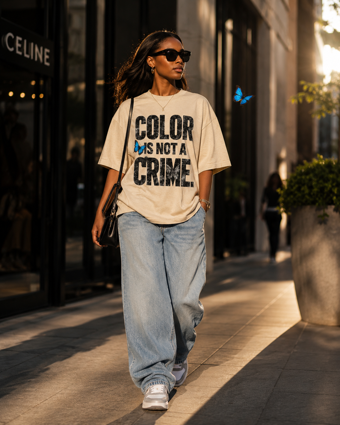 Color Is Not a Crime. | Premium Oversized Graphic T-Shirt |