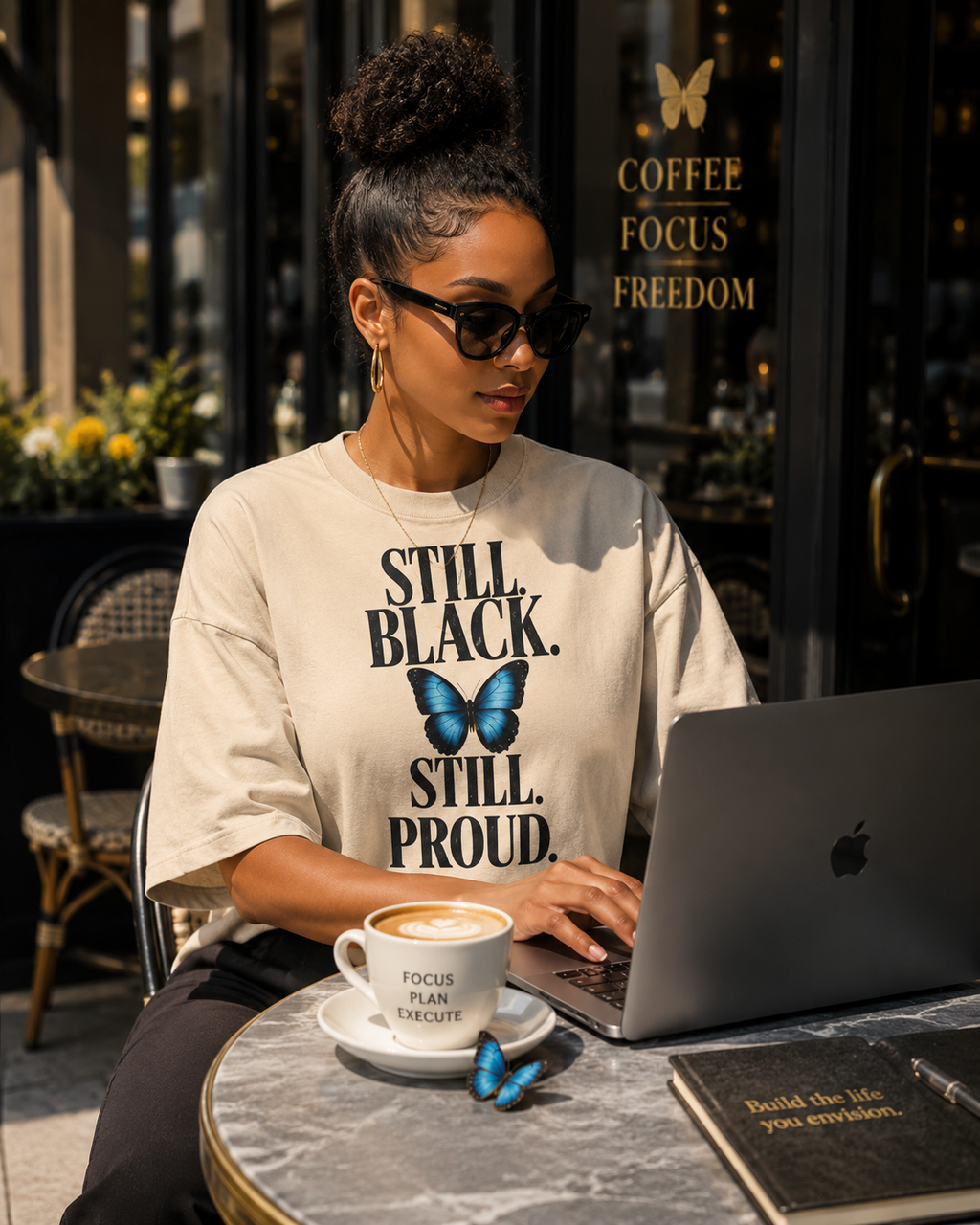 Still. Black. Still. Proud. | Premium Statement Graphic T-Shirt