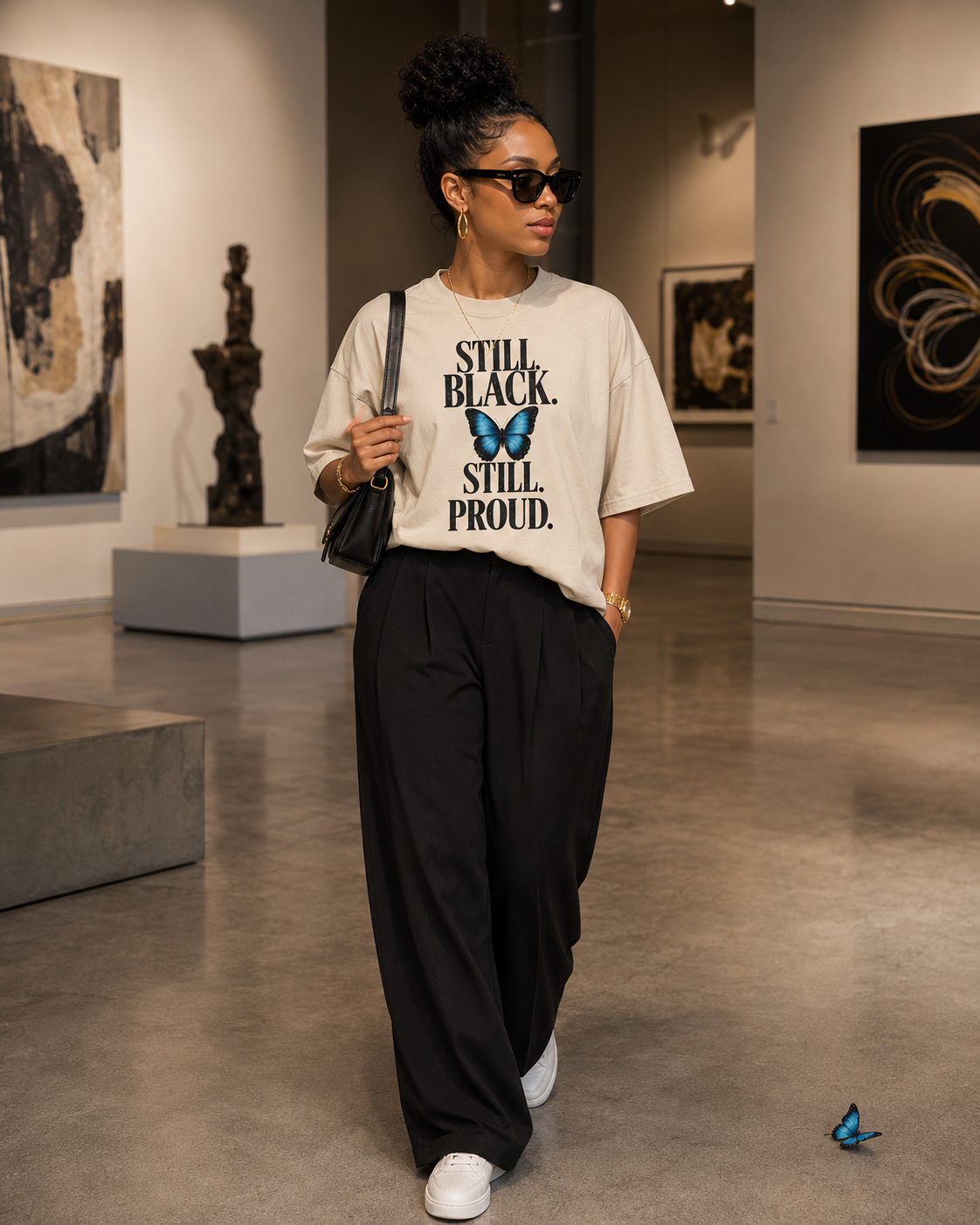Still. Black. Still. Proud. | Premium Statement Graphic T-Shirt