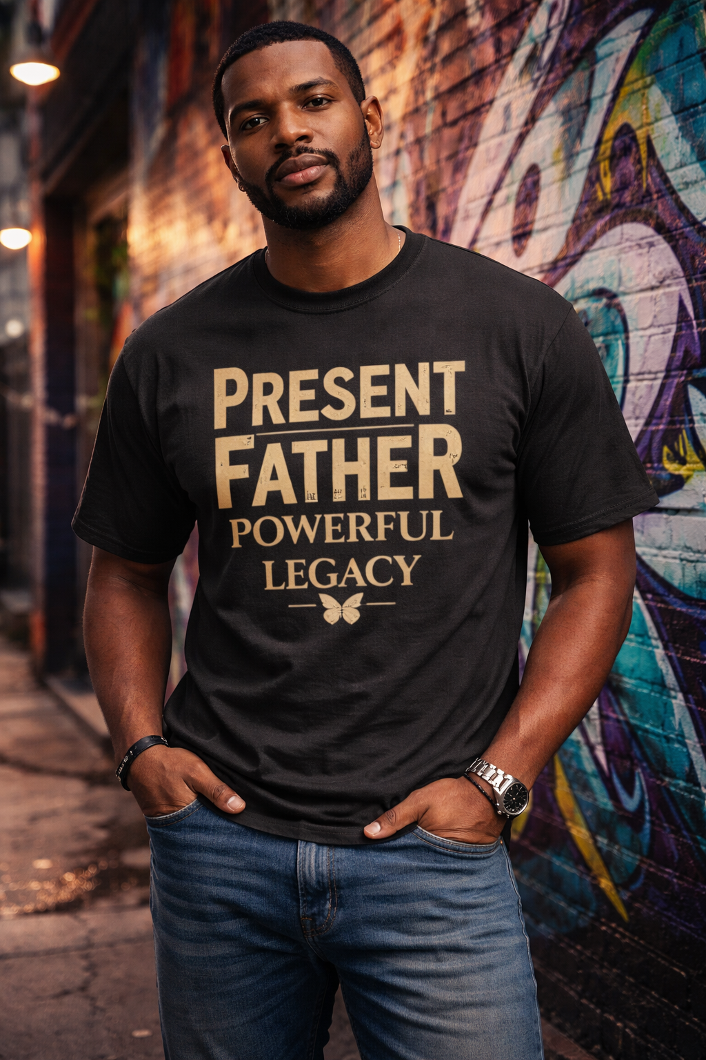 Camiseta Padre Presente Legado Poderoso