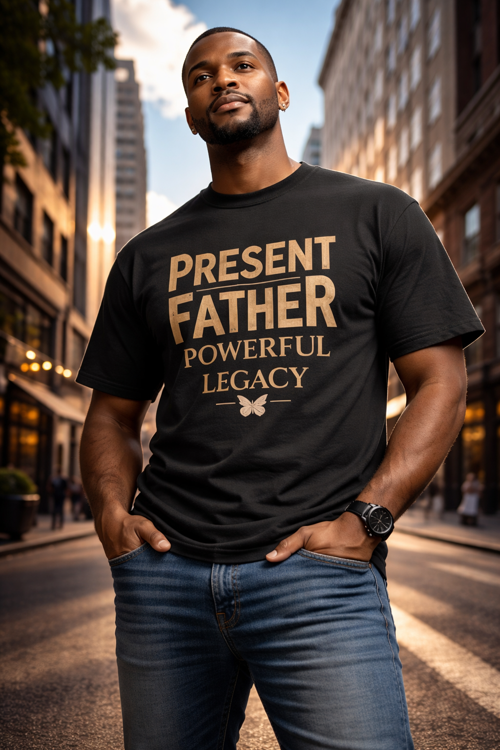 Camiseta Padre Presente Legado Poderoso