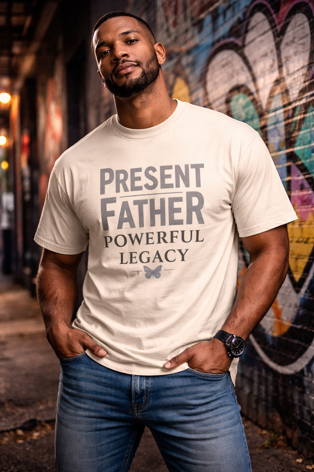 Camiseta Padre Presente Legado Poderoso