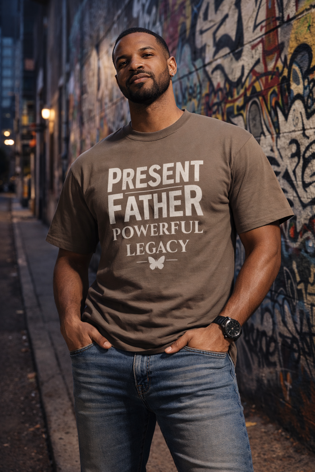 Camiseta Padre Presente Legado Poderoso