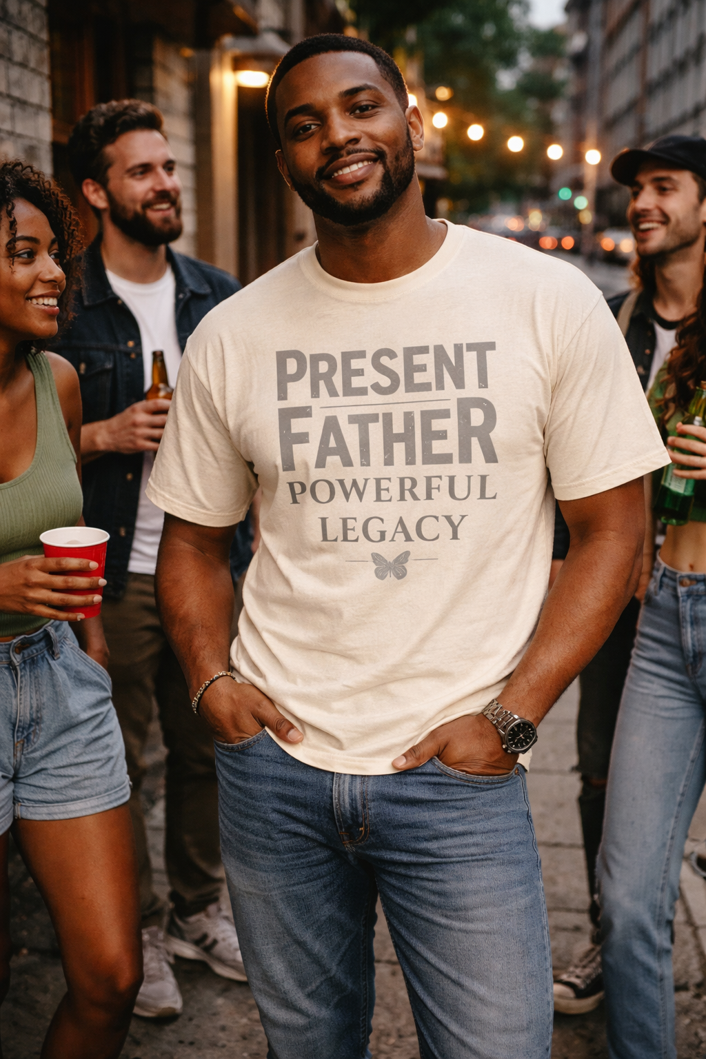 Camiseta Padre Presente Legado Poderoso