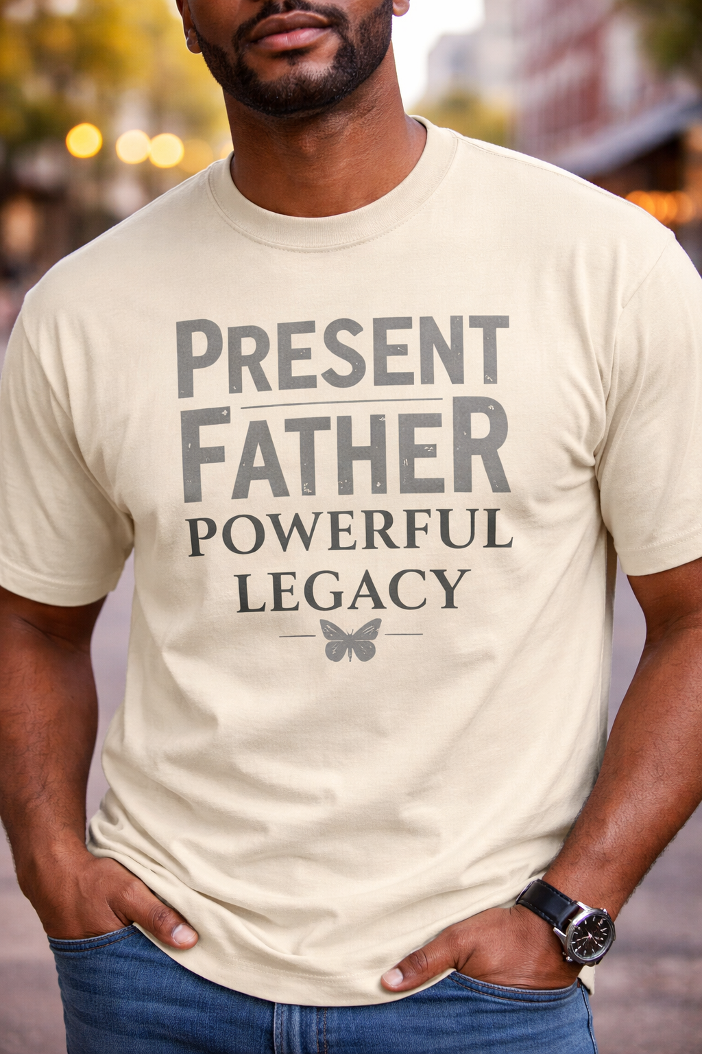 Camiseta Padre Presente Legado Poderoso
