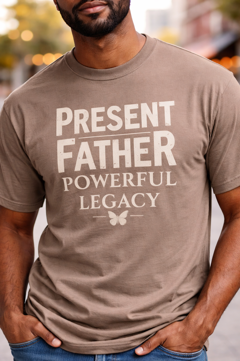 Camiseta Padre Presente Legado Poderoso