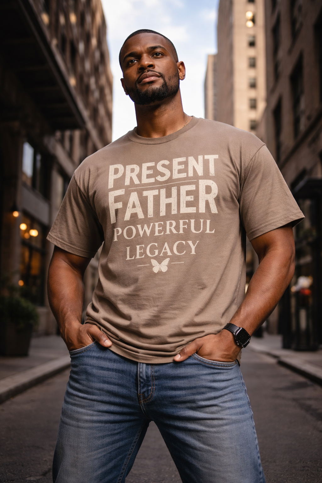 Camiseta Padre Presente Legado Poderoso