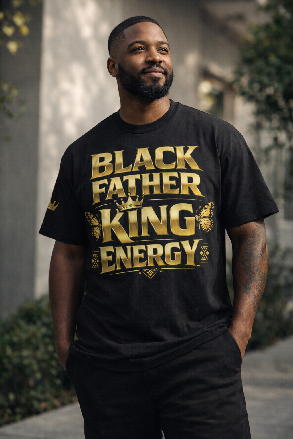Camiseta "Black Father King Energy" - Camiseta Afrocentrada Premium para Papá