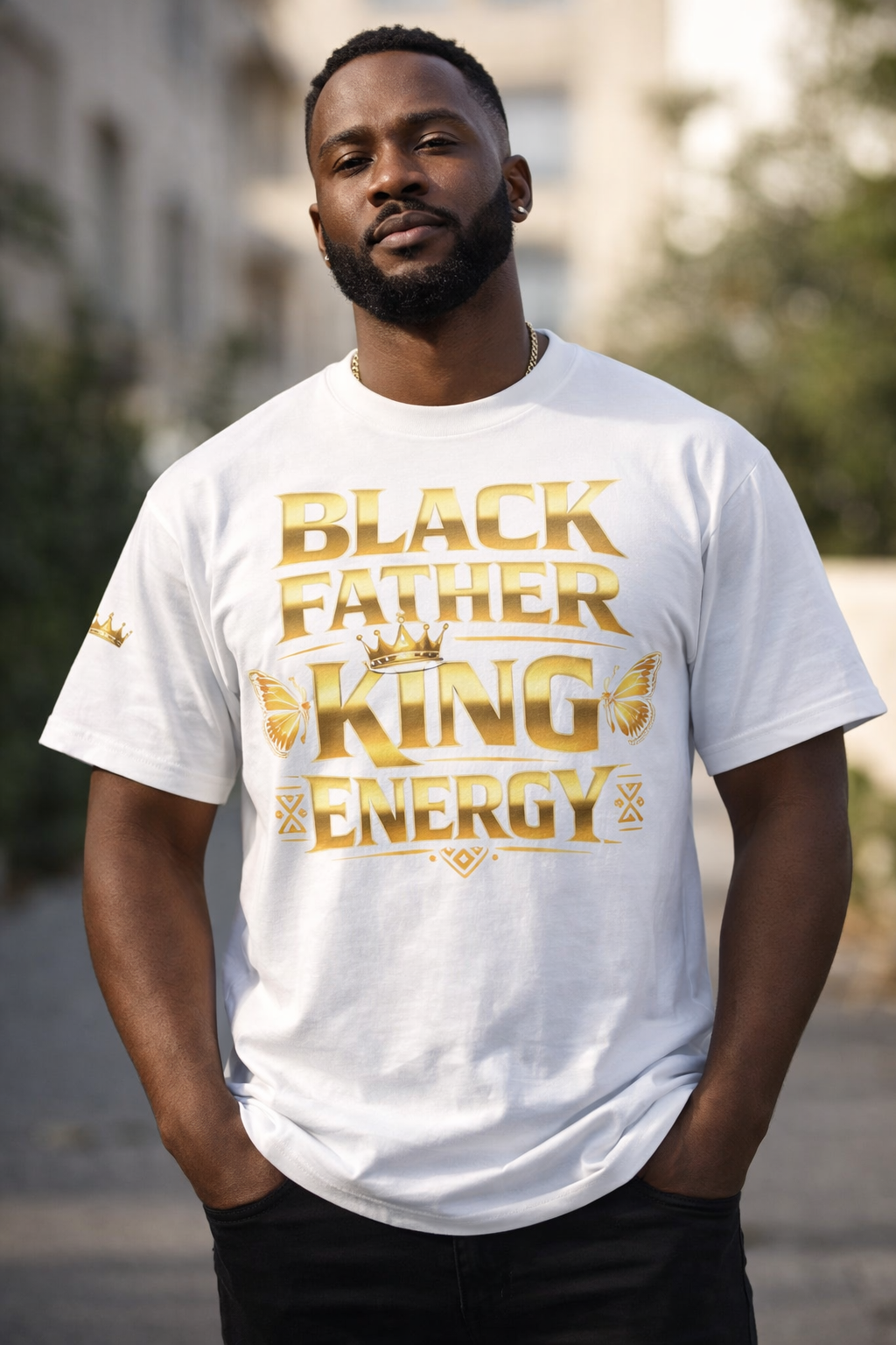 Camiseta "Black Father King Energy" - Camiseta Afrocentrada Premium para Papá