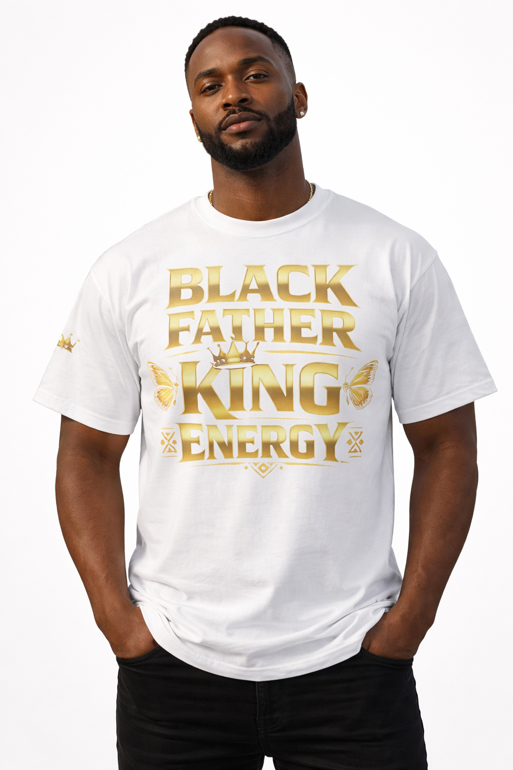 Camiseta "Black Father King Energy" - Camiseta Afrocentrada Premium para Papá