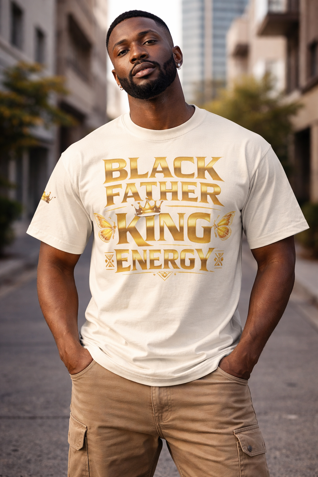 Camiseta "Black Father King Energy" - Camiseta Afrocentrada Premium para Papá