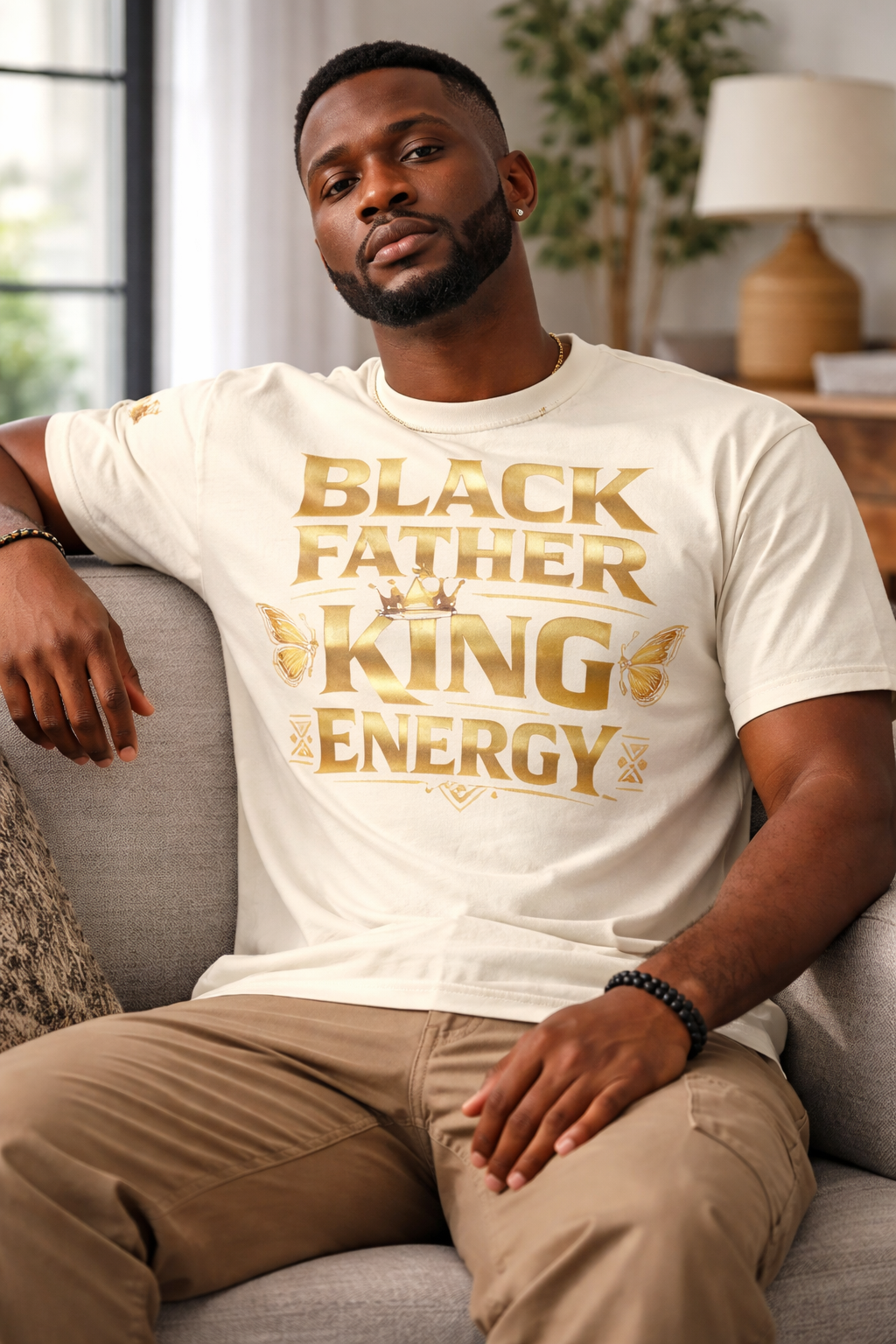 Camiseta "Black Father King Energy" - Camiseta Afrocentrada Premium para Papá