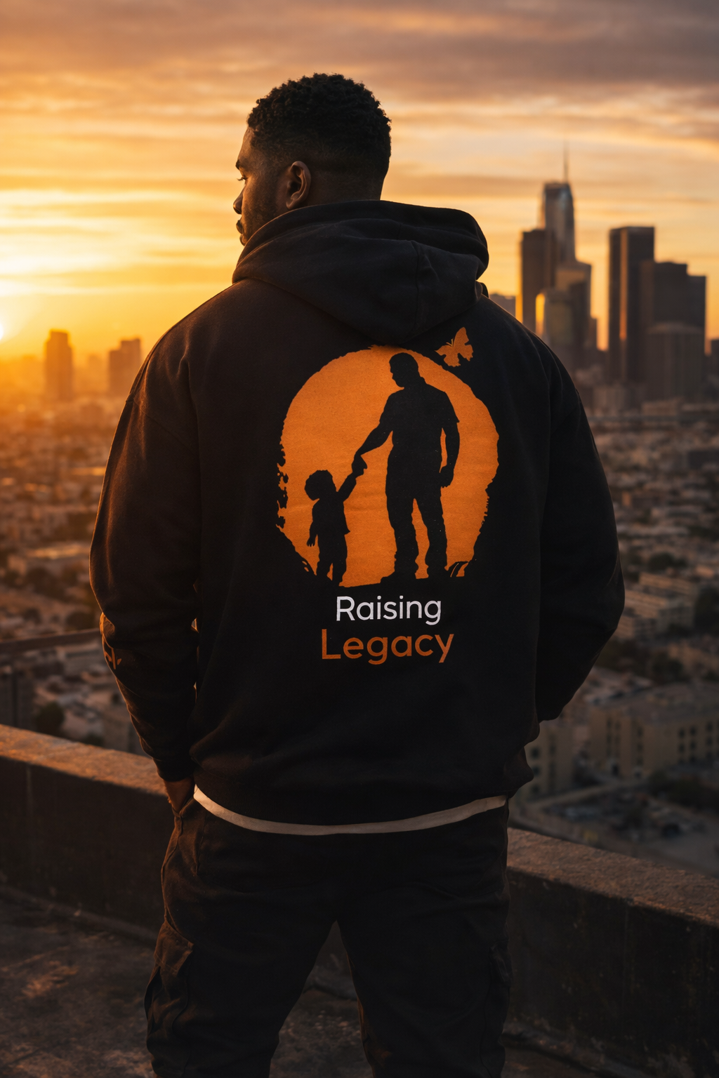 Raising Legacy Hoodie – Black Fatherhood Streetwear Hoodie, Inspirational Dad Graphic Hoodie, Legacy Building Father Sweatshirt