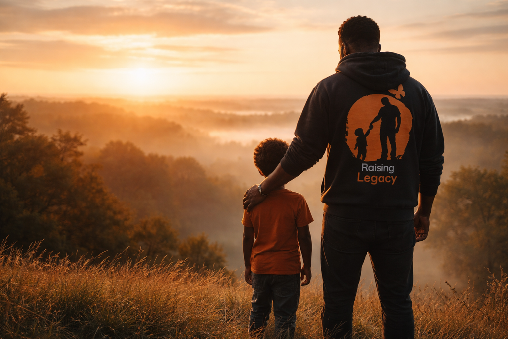 Sudadera con capucha "Raising Legacy" – Sudadera con capucha de estilo urbano sobre la paternidad