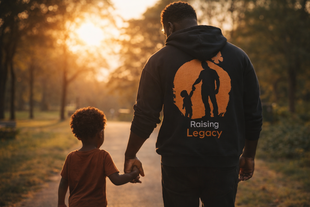 Sudadera con capucha "Raising Legacy" – Sudadera con capucha de estilo urbano sobre la paternidad