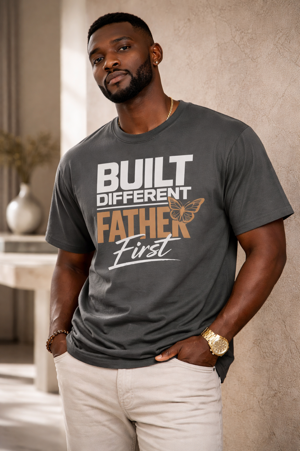 Camiseta "Padre Diferente Primero" | Camiseta Premium de Vida de Papá