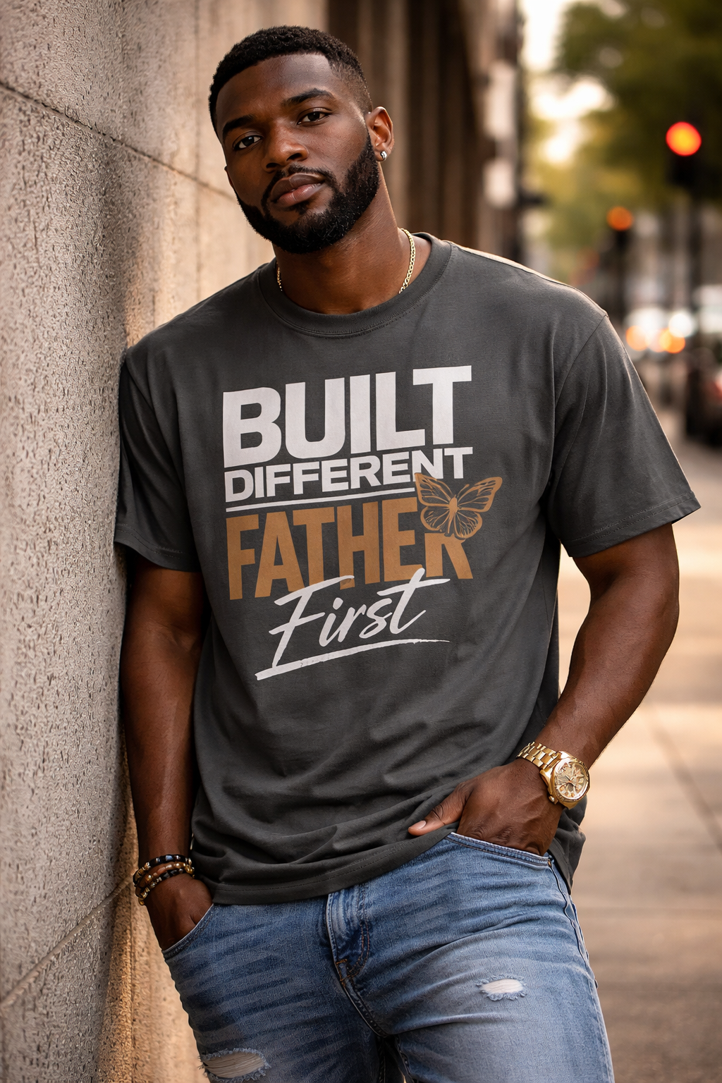 Camiseta "Padre Diferente Primero" | Camiseta Premium de Vida de Papá