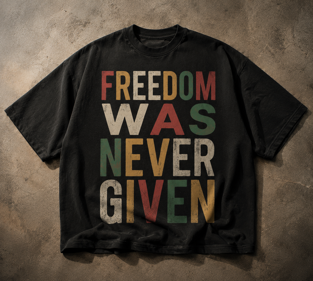Freedom Was Never Given Oversized Vintage T-Shirt