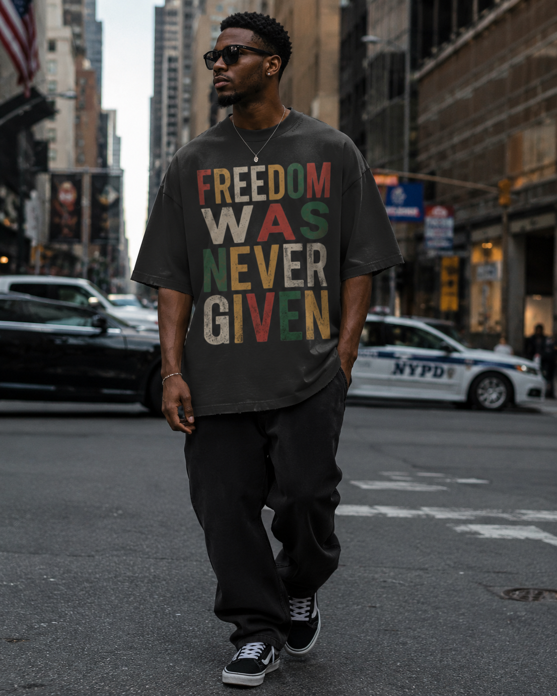 Freedom Was Never Given Oversized Vintage T-Shirt