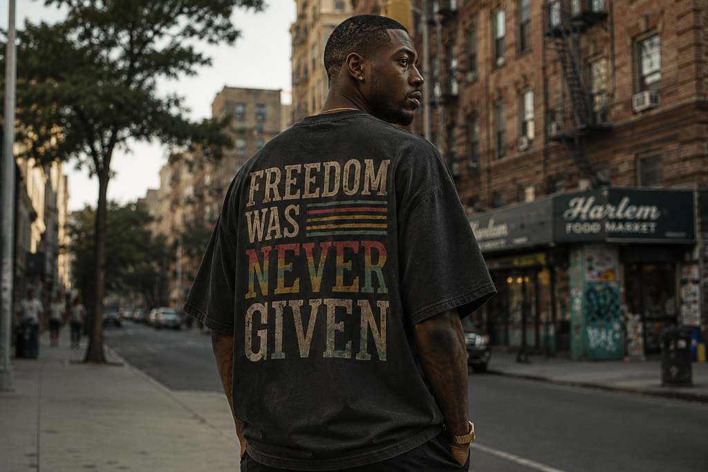 Freedom Was Never Given Oversized Vintage Streetwear Tee