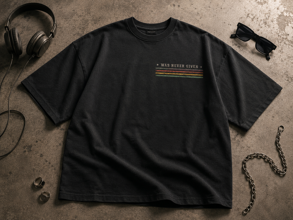 Freedom Was Never Given Oversized Vintage Streetwear Tee