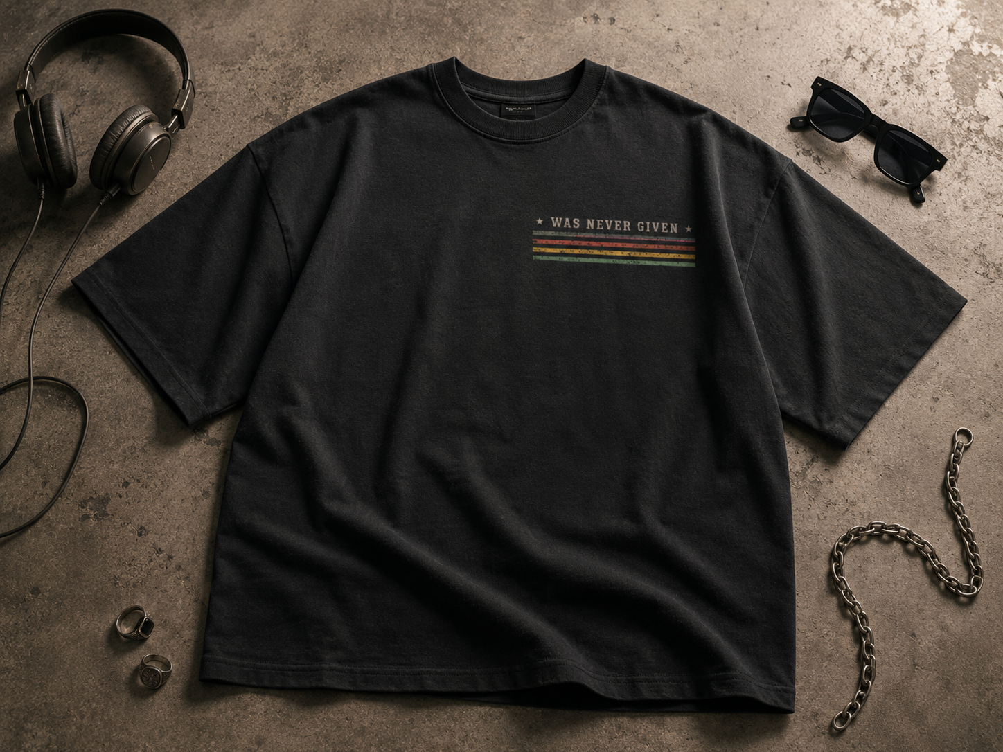 Freedom Was Never Given Oversized Vintage Streetwear Tee