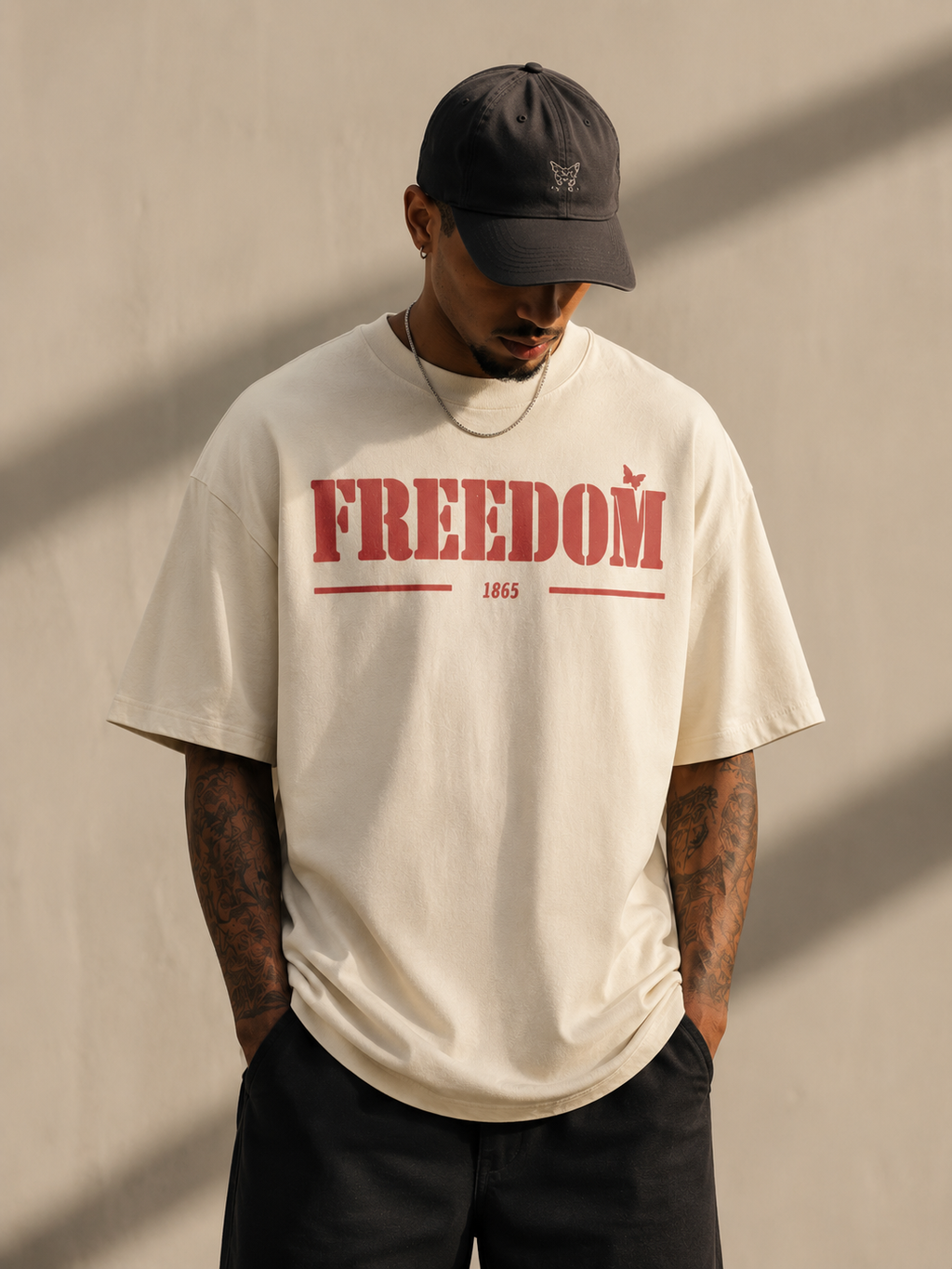 Freedom 1865 Vintage Oversized Graphic Tee
