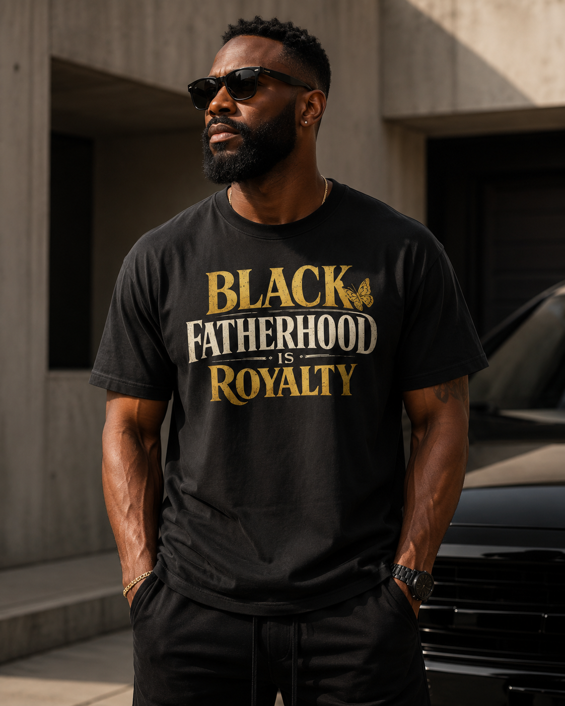 Black Fatherhood Is Royalty Tee