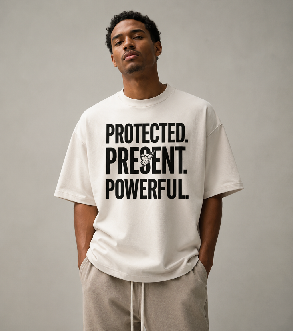 Protected Present Powerful heavyweight fatherhood graphic tee
Black fatherhood streetwear shirt for dads
Inspirational Black dad heavyweight graphic tee
Premium fatherhood empowerment t-shirt
Black father leadership graphic shirt
Heavyweight fatherhood streetwear apparel